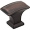 Jeffrey Alexander 1-1/2" Overall Length Brushed Oil Rubbed Bronze Rectangle Annadale Cabinet Knob 435L-DBAC - alternate 1